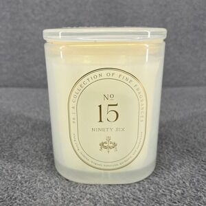 Ninety Six No 15 Scented Candle 10.1oz White Frosted Glass Jar Floral Sandalwood
